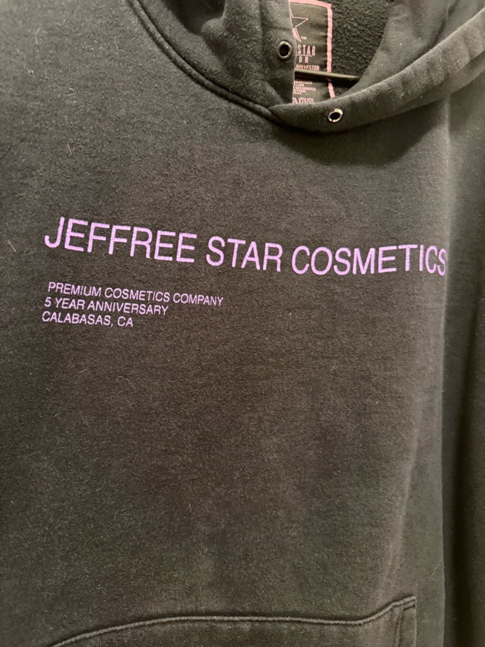 Jeffree Star Hoodie Unisex Size Large Cosmetics Sweatshirt Graphic Anniversary - Picture 3 of 5